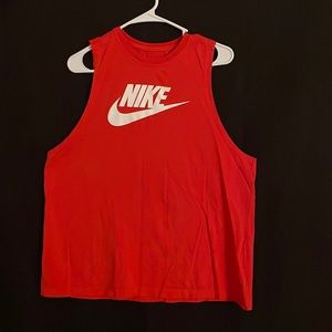 Red Nike cut off
